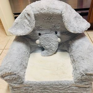 Elephant plush couch for toddler